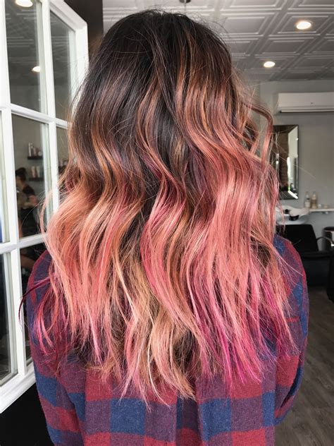 Brunette Pink Balayage