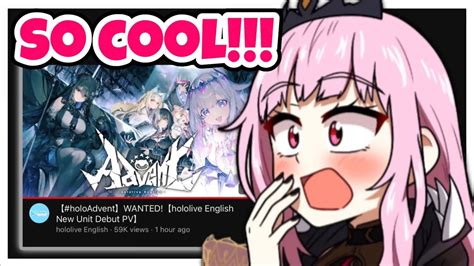 Calli Reacts To Holoadvent Wanted Debut Pv Youtube