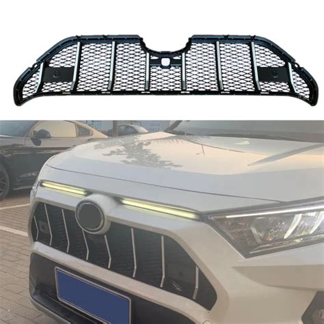 Modified For Rav4 Racing Grill For Rav4 2020 2021 Black Knight Radiator Grille Front Bumper