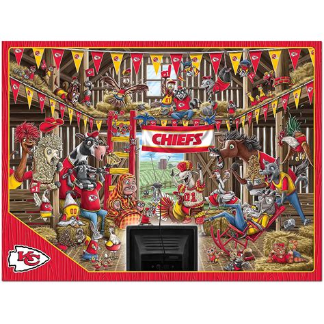 Youthefan Kansas City Chiefs Barnyard Fans 500 Piece Puzzle Academy