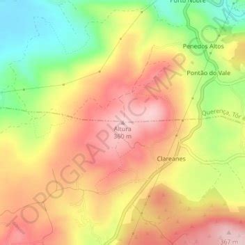 Mapa topográfico Altura altitude relevo