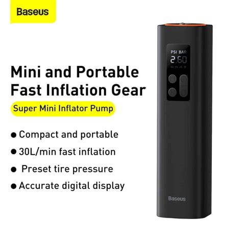 Baseus Super Mini Inflator Pump - Baseus Pakistan
