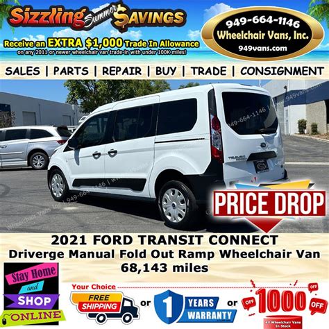 For Sale Used Ford Transit Connect Xl Driverge Manual Fold Out