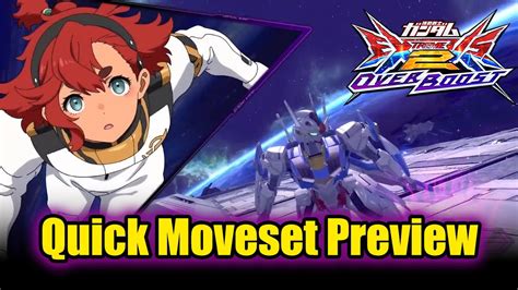 Quick Look At Gundam Aerial Moveset Gundam Extreme VS 2 Over Boost