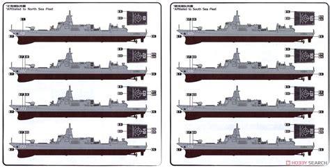 中国人民解放軍海軍 055型 駆逐艦 8 In 1 プラモデル 画像一覧