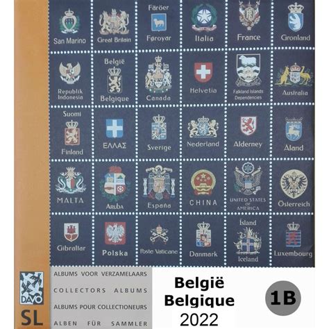 DAVO supplement standard luxe Belgique 2022 1B timbres isolés de blocs