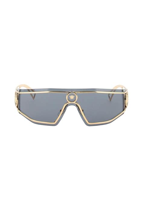 Versace Medusa Shield Sunglasses For Men Lyst