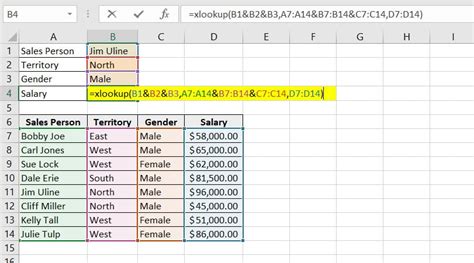 How To Use Multiple Lookup Criteria In A Xlookup Excel Formula