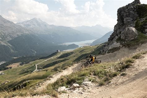 Mountainbiken Auf Corviglia Engadin St Moritz Mountains