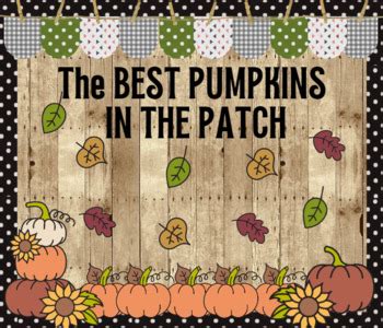 The Best Pumpkins In The Patch Bulletin Board Kit Fall Decorations