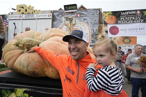 Pumpkin Weighing Pounds Wins California Contest Sets World