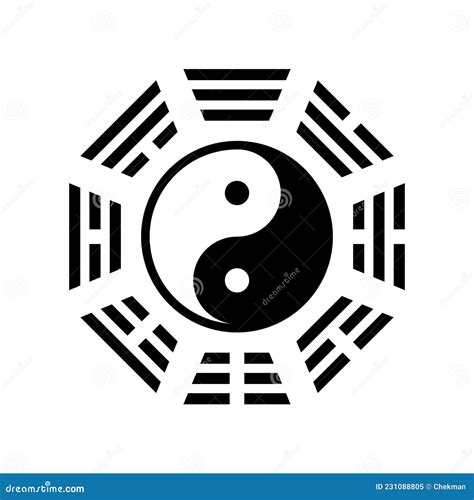 Símbolo Yin Yang Bagua Patrón Tai Chi Ilustración Vectorial Ilustración Del Vector