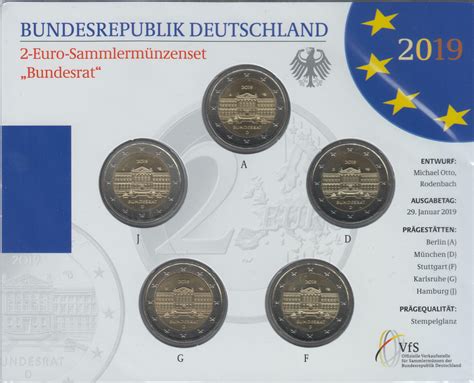 Deutschland X Euro A J Satz Euro Gedenkm Nzen Bundesrat Im