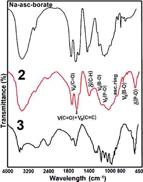 Ftir Spectra Of Sodium Ascorbatoborate 2 And 3 Download Scientific