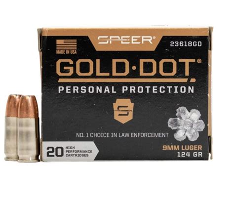 9mm Luger 147gr GDHP Speer Gold Dot Sylvestre Sporting Goods