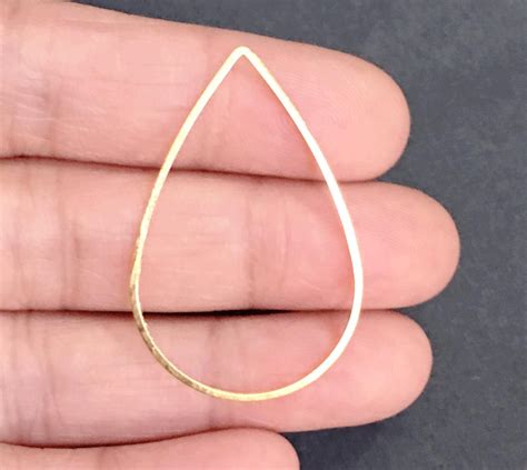 20 Pcs Gold Color Brass Double Sided Teardrop Connector Etsy