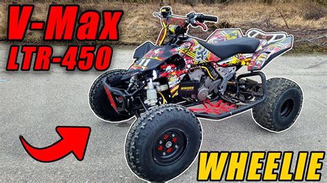 Nowy V MAX LTR 450 Jazda quadem WHEELIE Żwirownia YouTube