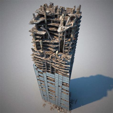 Destroyed Skyscraper Max Destroyed Skyscraper By 3dmolier Post