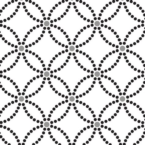 This dot print wallpaper is a chic take on the a classic Black/White design. A light Gray center ...