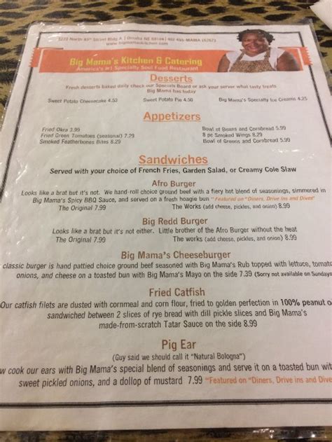 Big Mama S Kitchen And Catering Omaha Menu Prices And Restaurant Reviews Tripadvisor