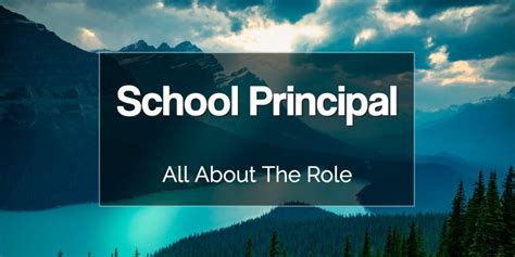 All About The School Principal - Educator FI