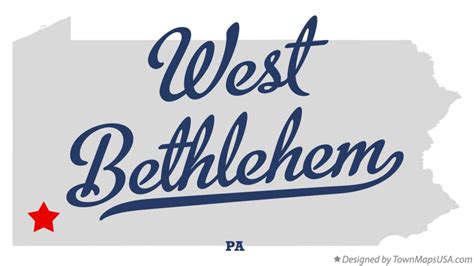 Map of West Bethlehem, PA, Pennsylvania