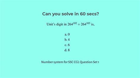 Number System Questions For Ssc Cgl With Answers Set Suresolv