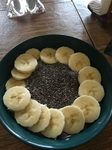 Acai Bowl With Chia Seeds And Banana Healthy Breakfast Breakfast Food