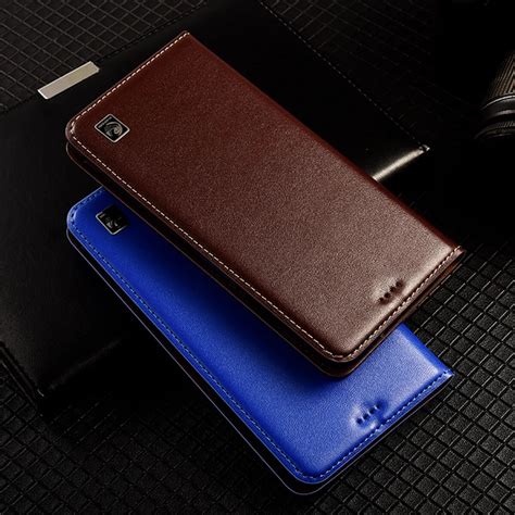 Magnetic Genuine Leather Skin Flip Wallet Phone Case Cover On For Cubot