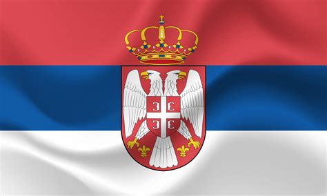 Vector Serbia. Waved Flag of Serbia. Serbia emblem, icon. 29748839 ...