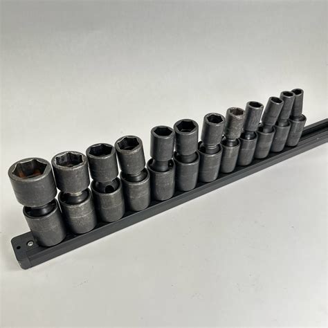 Snap On 12 Pc 12 Drive 6 Point Metric Flank Drive® Shallow Impact Swivel Socket Set 10 21 And