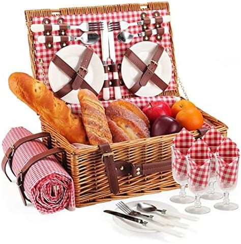 Amazon Ypshuye Picnic Basket Set For With Waterproof Picnic