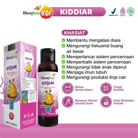 Jual Madu Kiddiar Biosfera Kids Obat Diare Anak Paling Ampuh Herbal