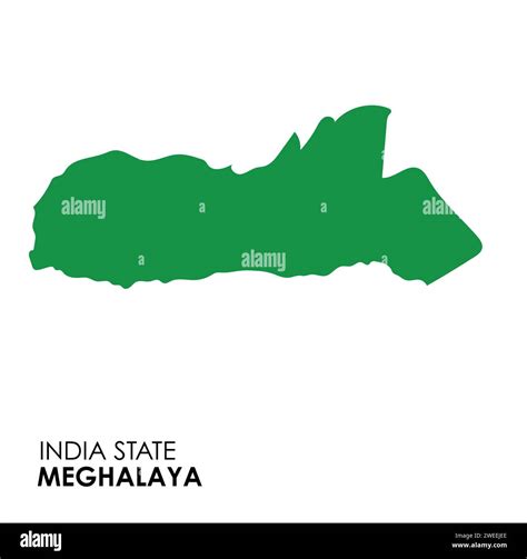 Meghalaya map of Indian state. Meghalaya map vector illustration ...