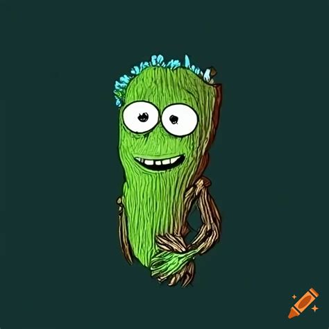 Baby Groot As Pickle Rick On Craiyon