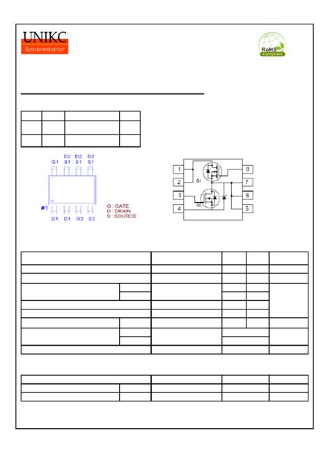 Pd Yvs A Datasheet Pages Unikc Dual N Channel Enhancement