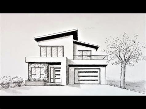 How to draw a house in one point perspective – Artofit