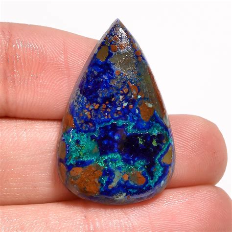 Immaculate Aaa Quality Natural Azurite Malachite Pear Etsy India