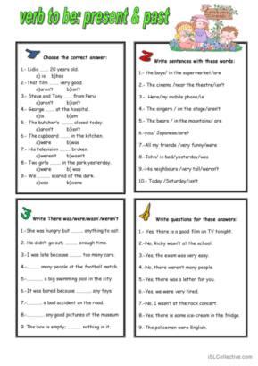 Past Verb To Be English Esl Worksheets Pdf Doc