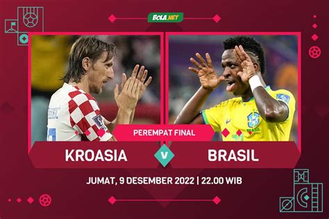 Link Live Streaming Piala Dunia 2022 Kroasia Vs Brasil 9 Desember 2022