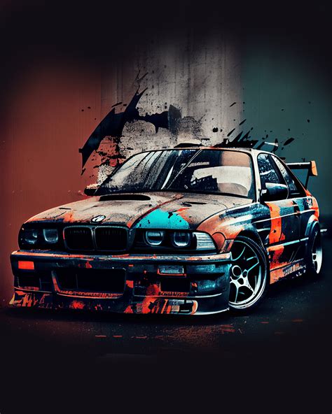 Instant Download Digital Sketch Art BMW E36 Grunge Digital - Etsy