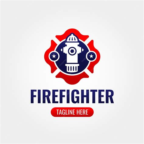 Premium Vector | Firefighter logo design template