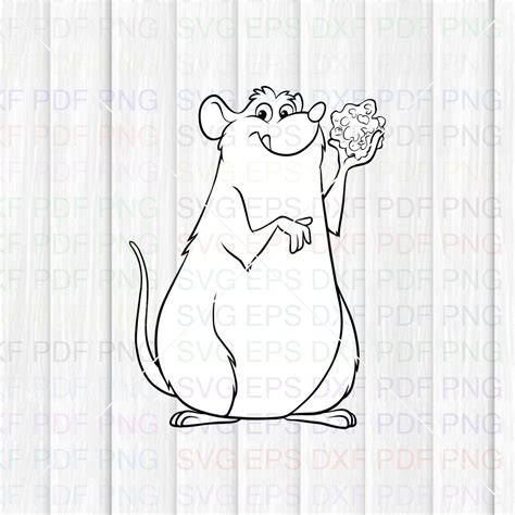 Emile Ratatouille 006 Svg Dxf Eps Pdf Png Cricut Cutting Etsy