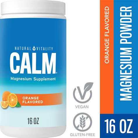 Natural Vitality Calm Magnesium Drink Mix Supplement Orange Mind