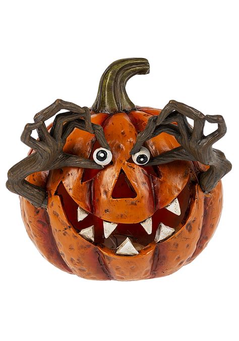 Whimsy Jack O Lantern Light Up Figurine Forever Halloween Pumpkin Halloween Decorations