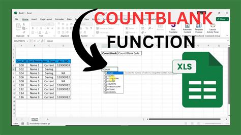 How To Use Countblank Function In Excel Sheet Youtube