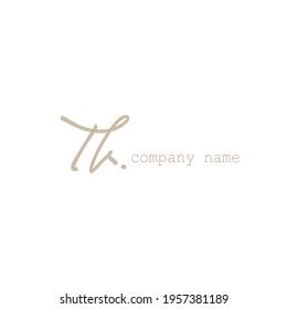 Initial Handwriting Handwritten Logo Identity Stock Vector Royalty