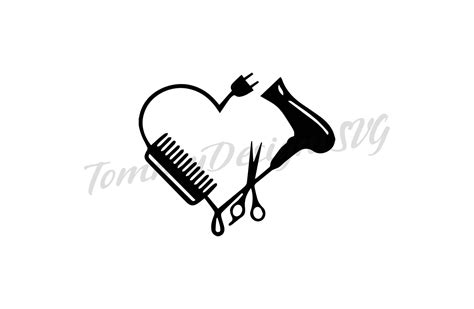 Hair Dresser Heart Made Of Tools Svg Al Png Hairstylist Etsy