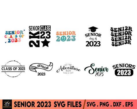 Senior 2023 Svg Bundle Graduation 2023 Svg Class Of 2023 Etsy