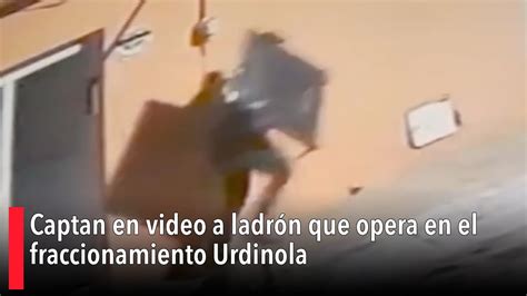 Captan en video a ladrón que opera en el fraccionamiento Urdiñola YouTube